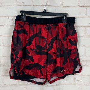 YoungLA Shorts Mens XL Red Camoflauge Running Gym Athletic Lined Lightweight